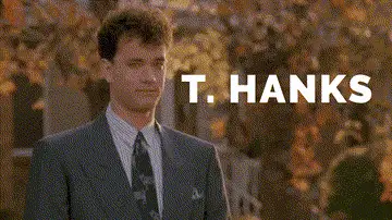 Tom Hanks saying thanks